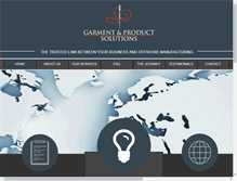 Tablet Screenshot of garmentandproductsolutions.com